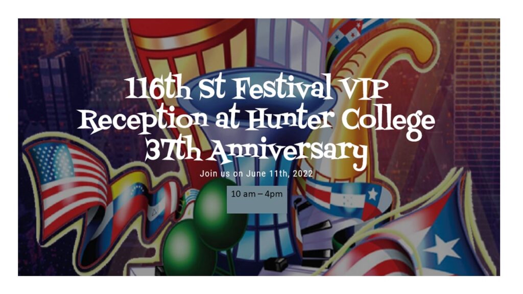 SCAN-Harbor presents reception at 116th St Festival June 11th, 2022