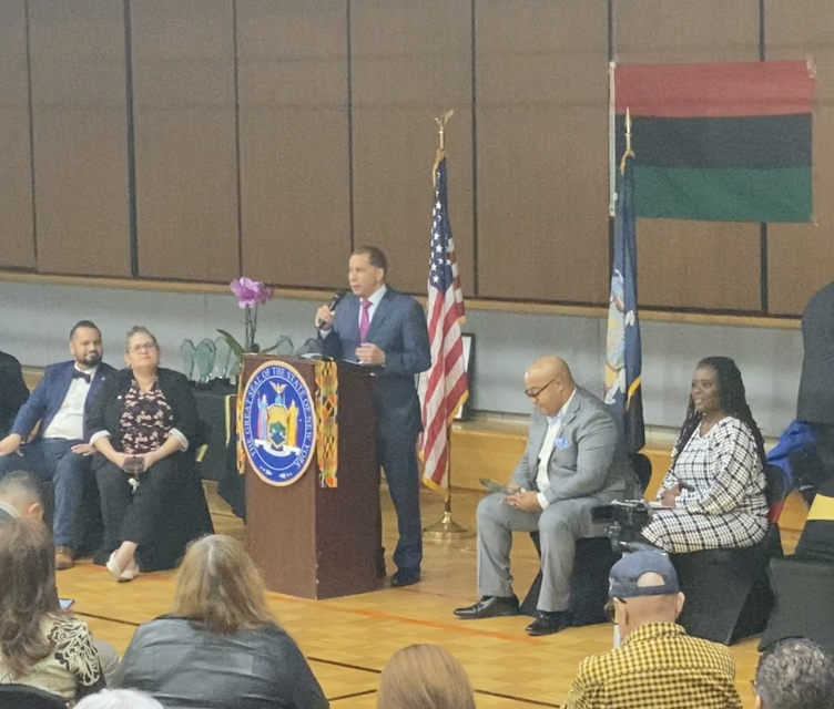 New YOrk Governor David Paterson at Black History Month Event at SCAN-Harbor's Johnson Community Center