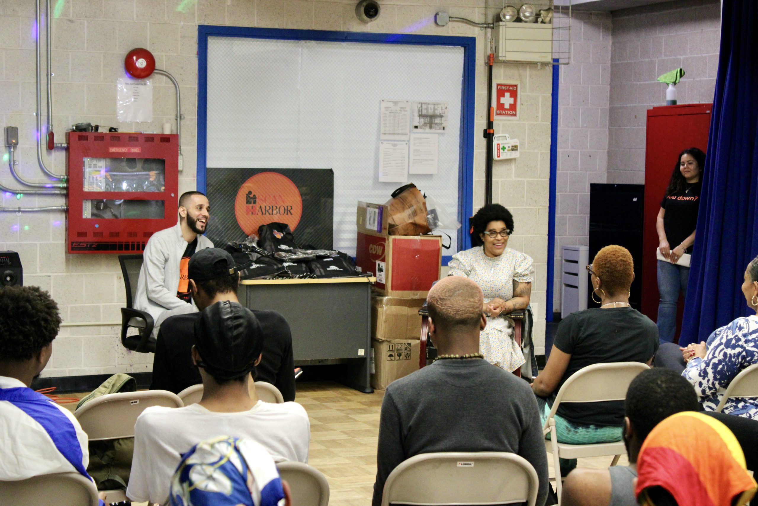 Lanita A. Ward-Jones, GM of Radio City Music Hall from MSG Entertainment speaks with SCAN-Harbor W.I.S.H. Program Participants.